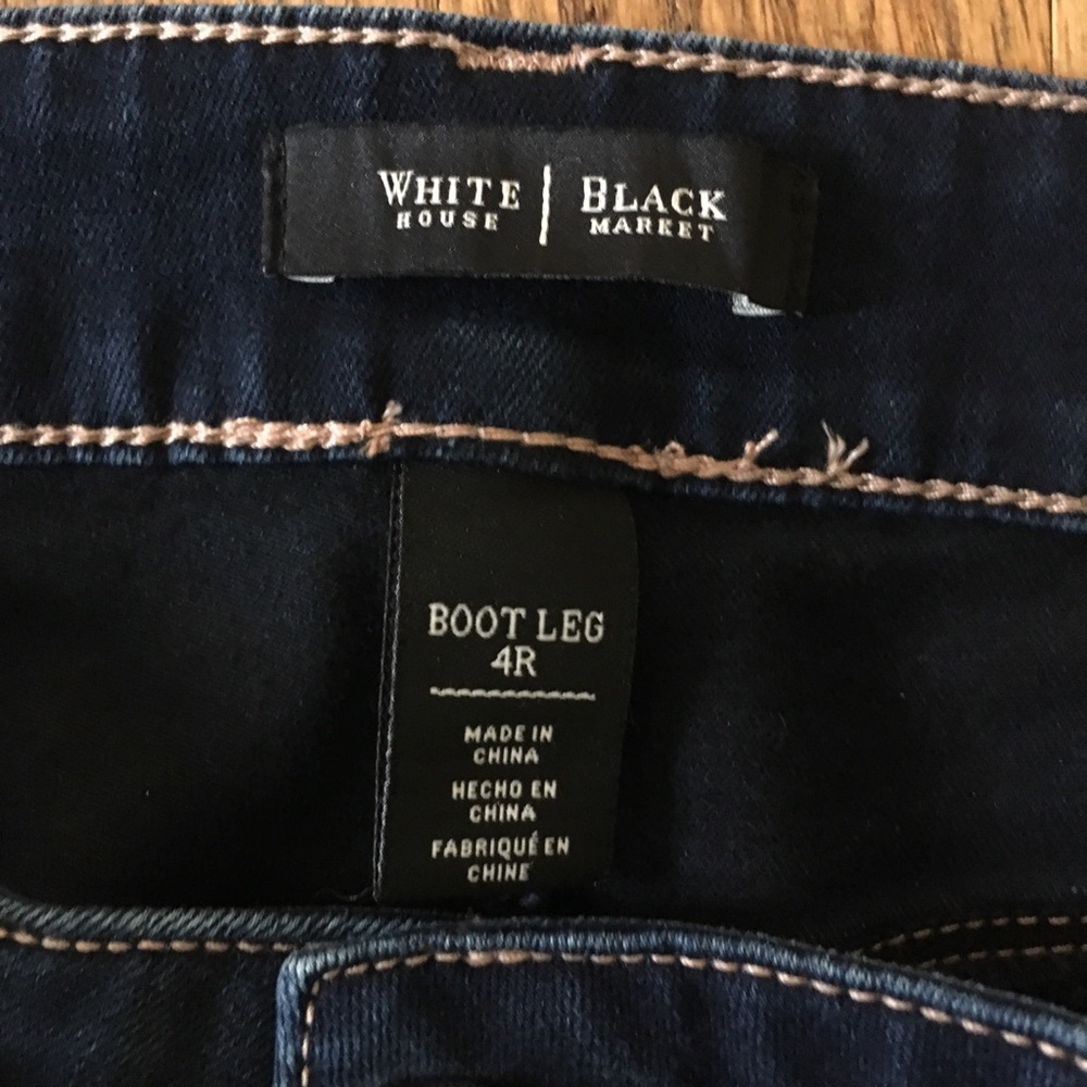 White house black market boot leg jeans